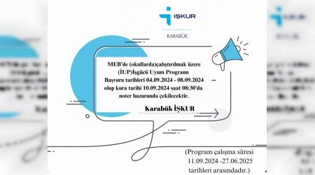 Karabkte gc Uyum Program bavurular balad