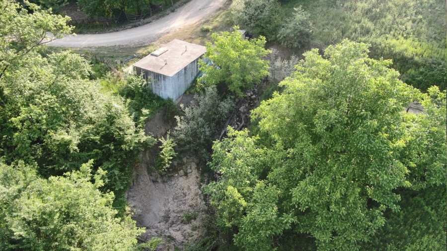 Kyn ime suyu deposu heyelan tehlikesiyle kar karya