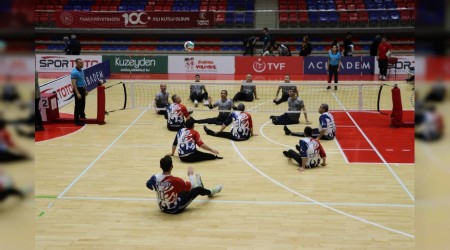 Oturarak Voleybol 1. Lig msabakalar Karabk'te balad