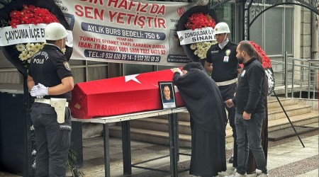 Kazada hayatn kaybeden polis memuru gzyalar arasnda topraa verildi