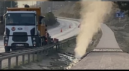 almalar srasnda patlayan doal gaz borusu tedirgin etti