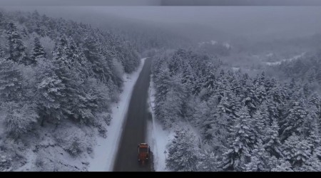 Karab�k'�n y�ksek kesimleri yeniden beyaza b�r�nd�