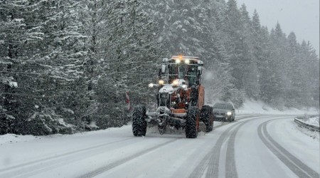 Karab�k��n y�ksek kesimlerinde kar ya���� etkili oluyor