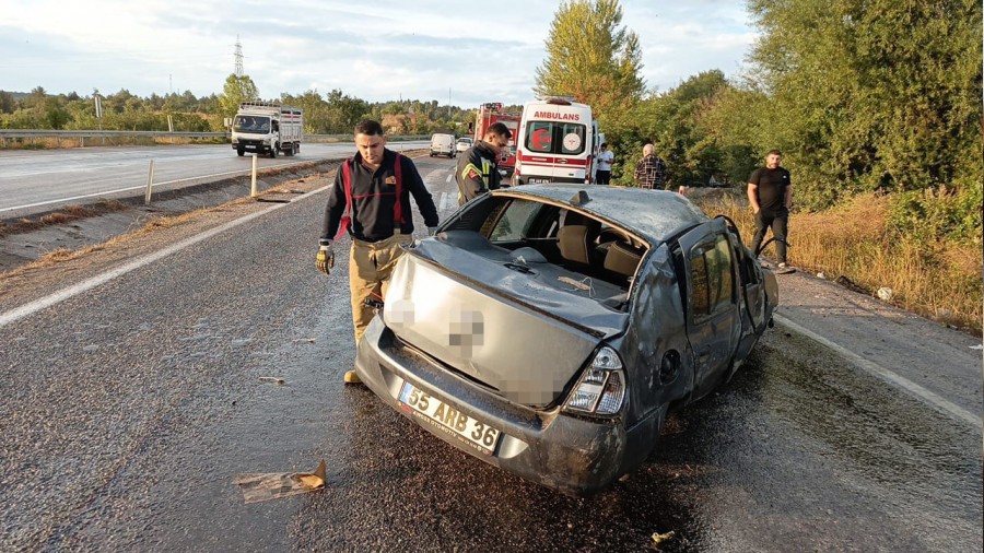 Takla atp yolun karsna geen otomobilin srcs yaraland