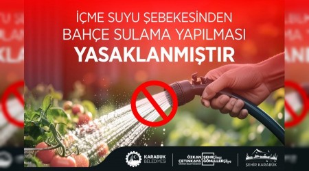 Karabkte ime suyu ebekesinden bahe sulama yasakland