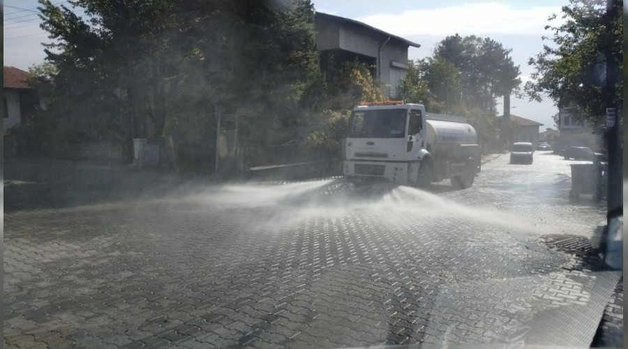 Safranbolu'da sokaklar dezenfekte ediliyor