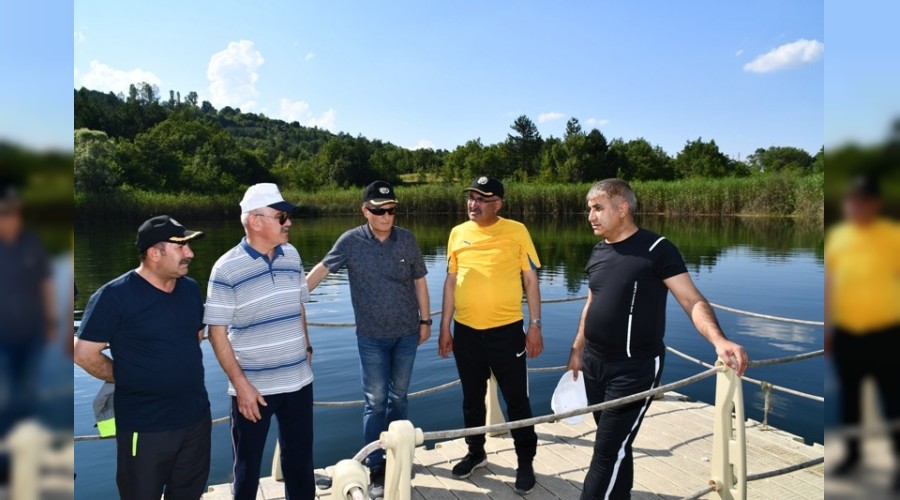 Turizmi canlandrmak iin doa yry yapp, gle sazan yavrusu braktlar 