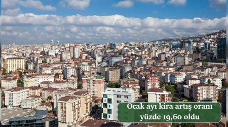 Ocak ay kira art oran yzde 19,60 oldu