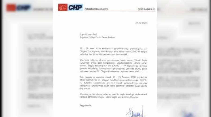 BTP lideri Batan, CHP kurultayna mesaj