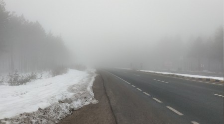 Karabk- Bartn kara yolu sisle kapland