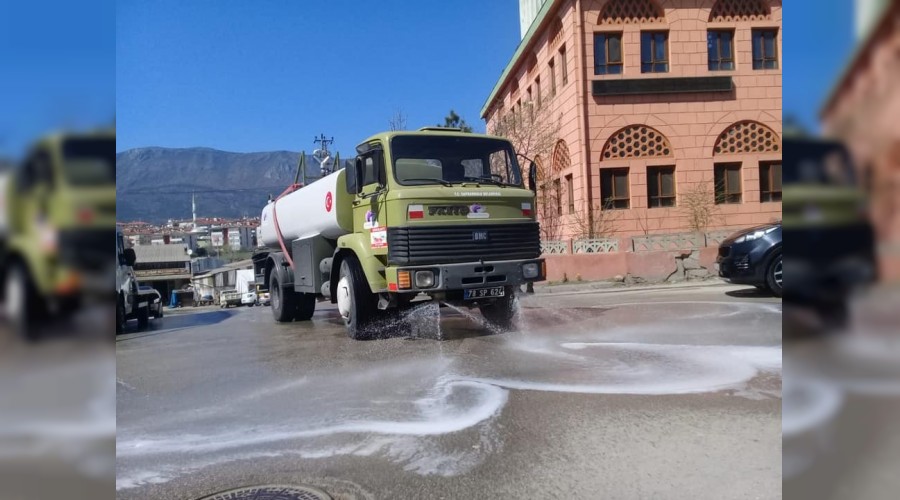 Safranbolu'da dezenfekte almalar devam ediyor