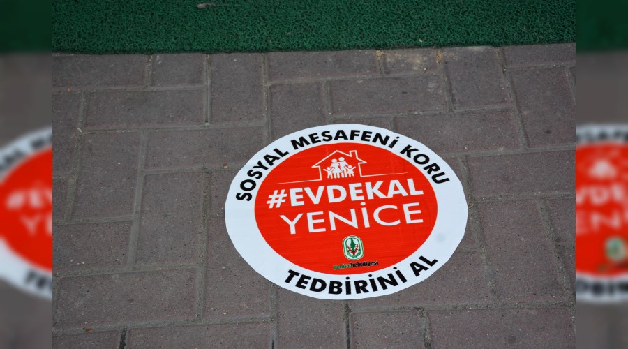 Yenice Belediyesinden stickerl evde kal ars