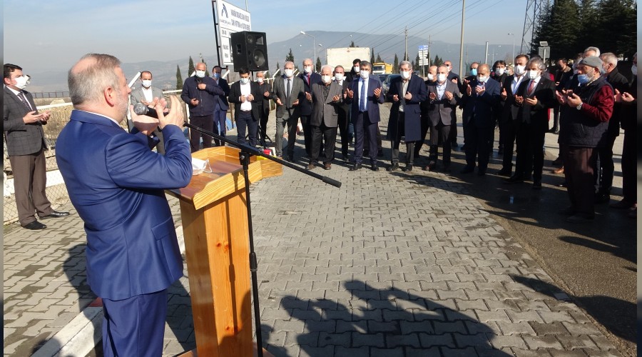 Karabk OSB Camii iin temel atma treni yapld