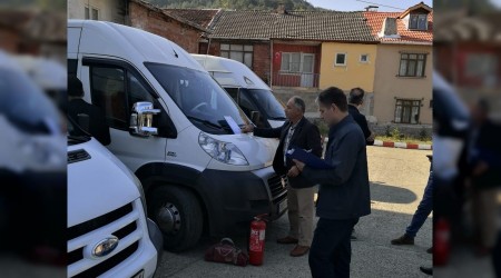 Safranbolu'da renci servis aralar denetlendi