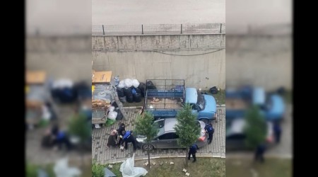 Karton istifleyen anne ve o�lu zab�talara sald�rd�